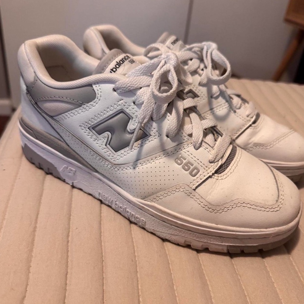 New Balance White and Gray Athletic Shoes